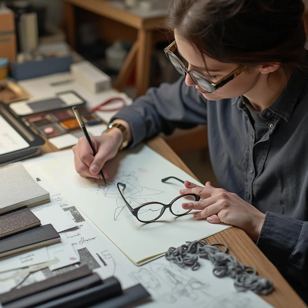 Diseñador trabajando