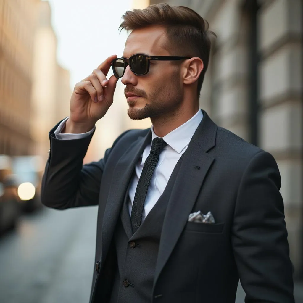 Cliente usando nuestras gafas